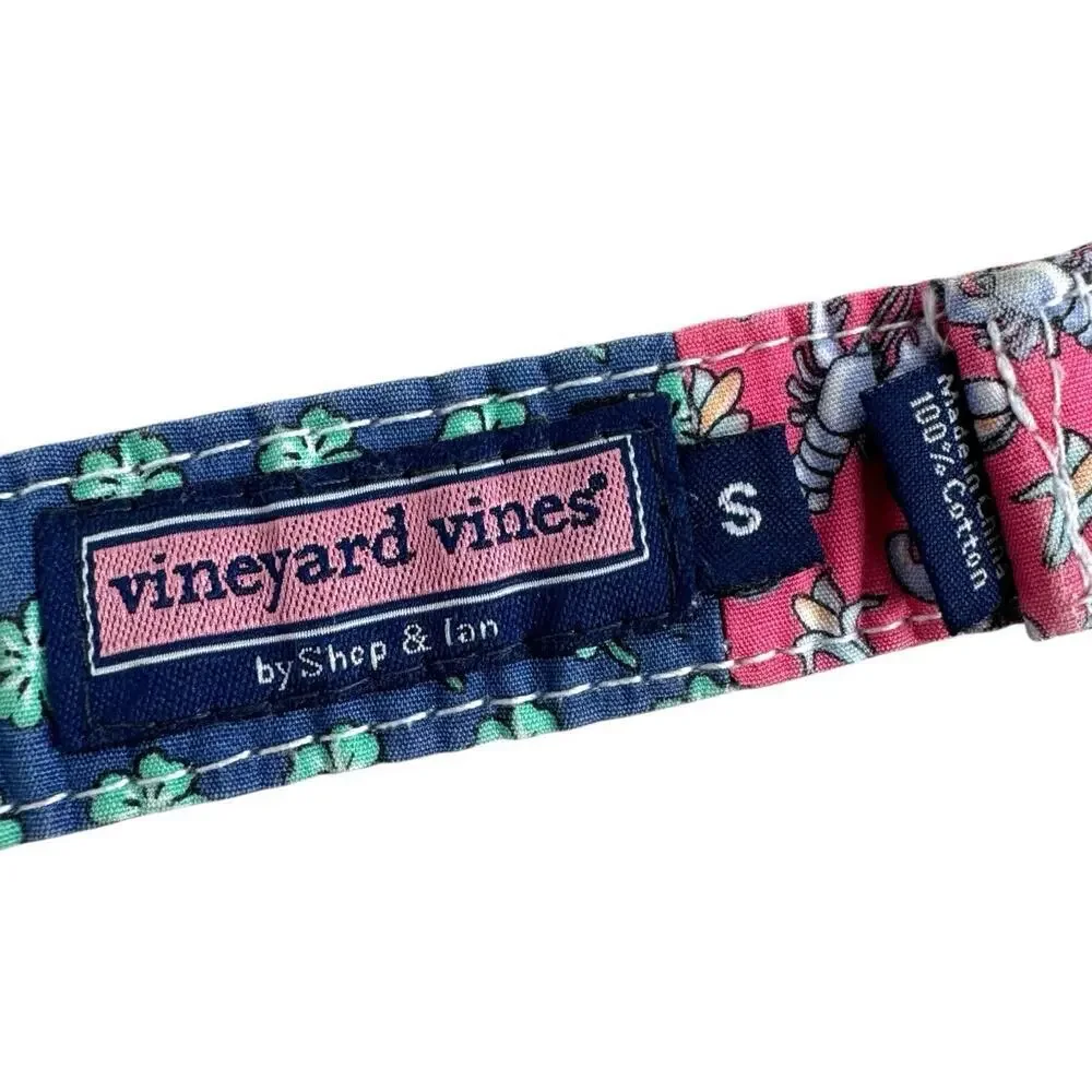 Vineyard Vines Pink Blue Green Derby Patchwork D-Ring Belt Small Unisex Kids S